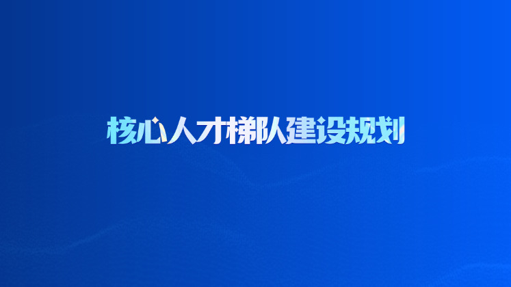 核心人才梯队建设规划